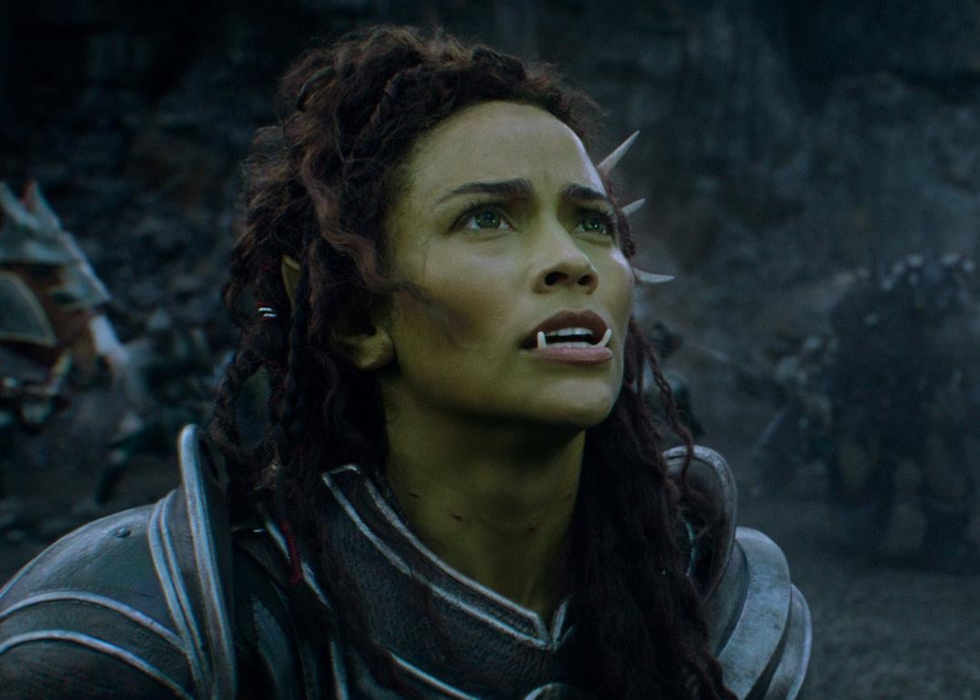 Paula Patton as Garona Halforcen in the 2016 movie "Warcraft" based on the video game "World of Warcraft"