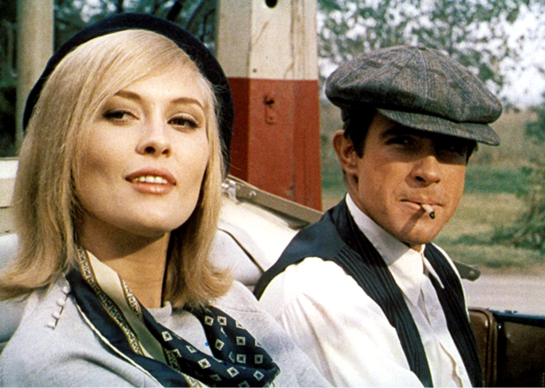 Warren Beatty and Faye Dunaway in "Bonnie and Clyde"