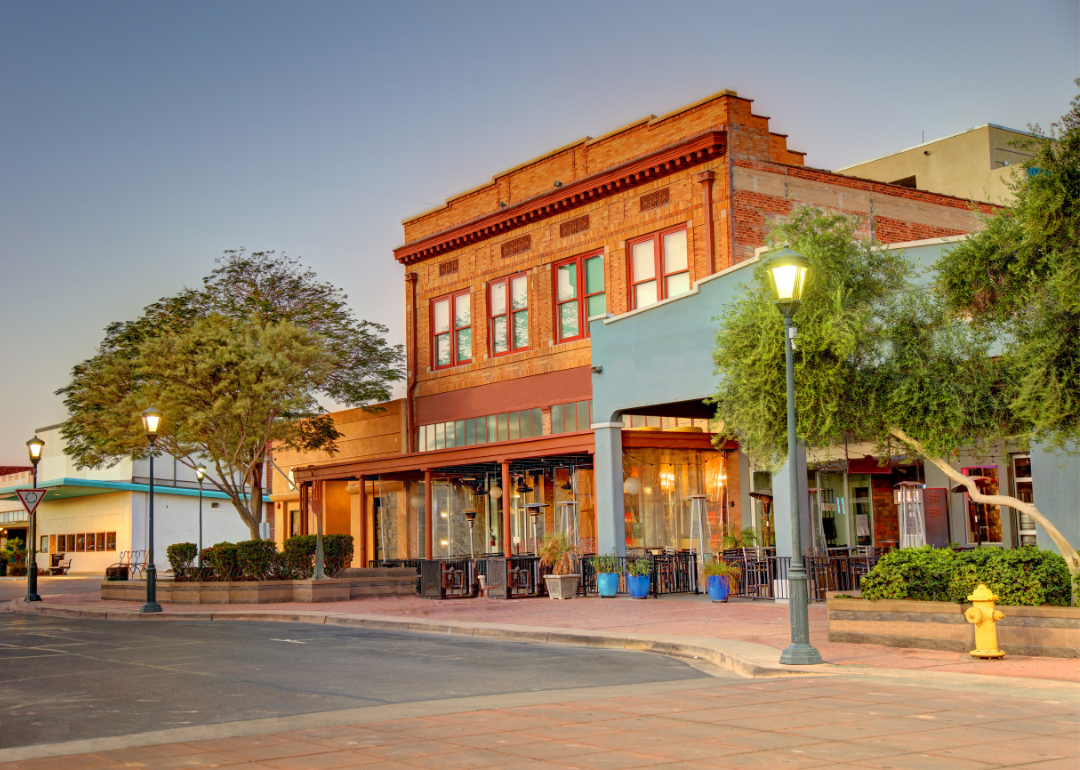 Buildings in downtown Yuma, Arizona, the least educated county in the state