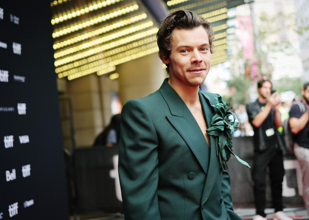 Harry Styles attends the "My Policeman" Premiere during the 2022 Toronto International Film Festival at Princess of Wales Theatre on September 11, 2022 in Toronto, Ontario.
