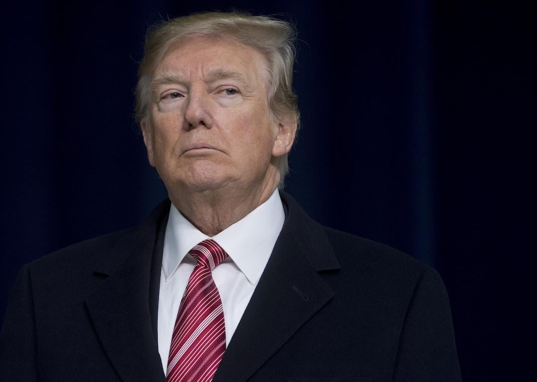 Donald Trump speaks during a retreat with Republican lawmakers at Camp David in Thurmont, Maryland, January 6, 2018.