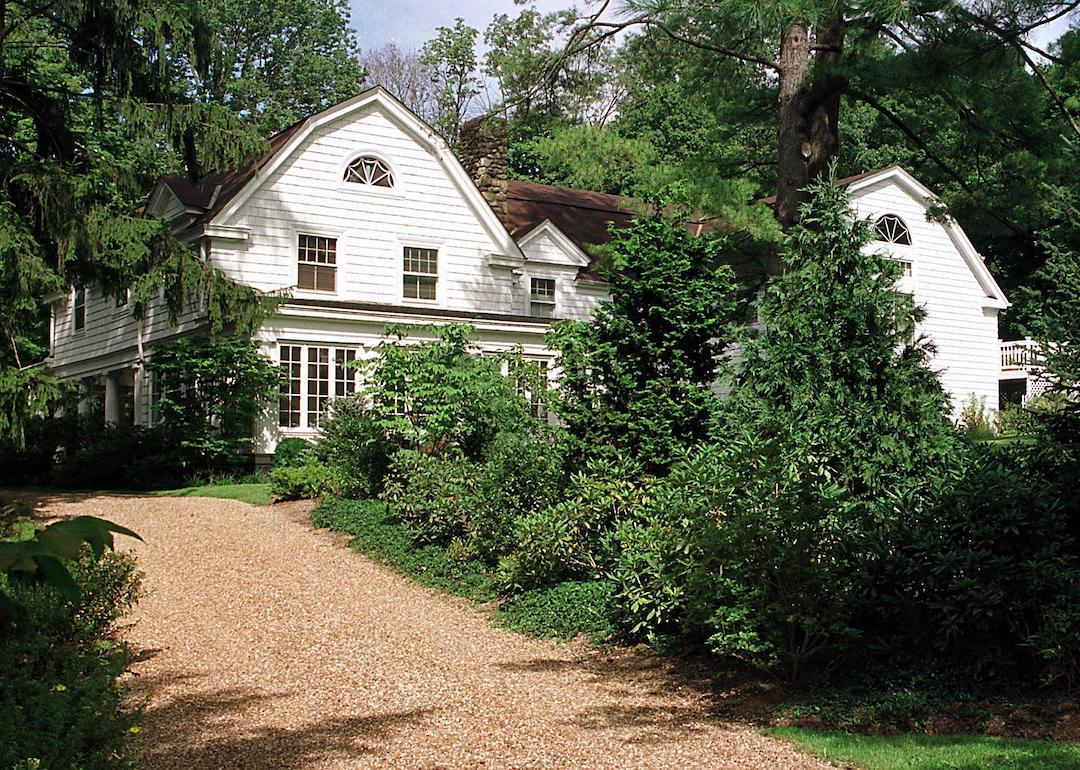 The post-White House residence of US President Bill Clinton and his wife Hillary in Chappaqua in upstate New York. 