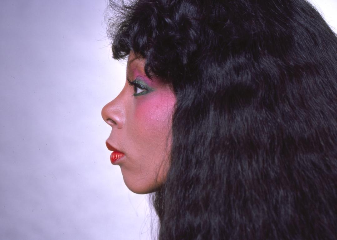 Profile portrait of disco diva Donna Summer in November 1978.