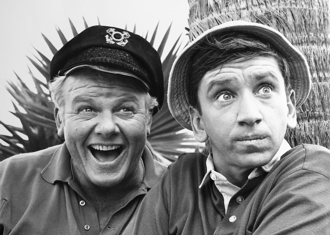Alan Hale and Bob Denver on 'Gilligan's Island.'