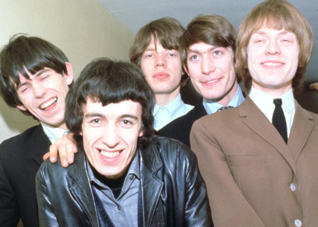 The Rolling Stones in the 1960s, from left to right, Keith Richards, Bill Wyman, Mick Jagger, Charlie Watts and Brian Jones.