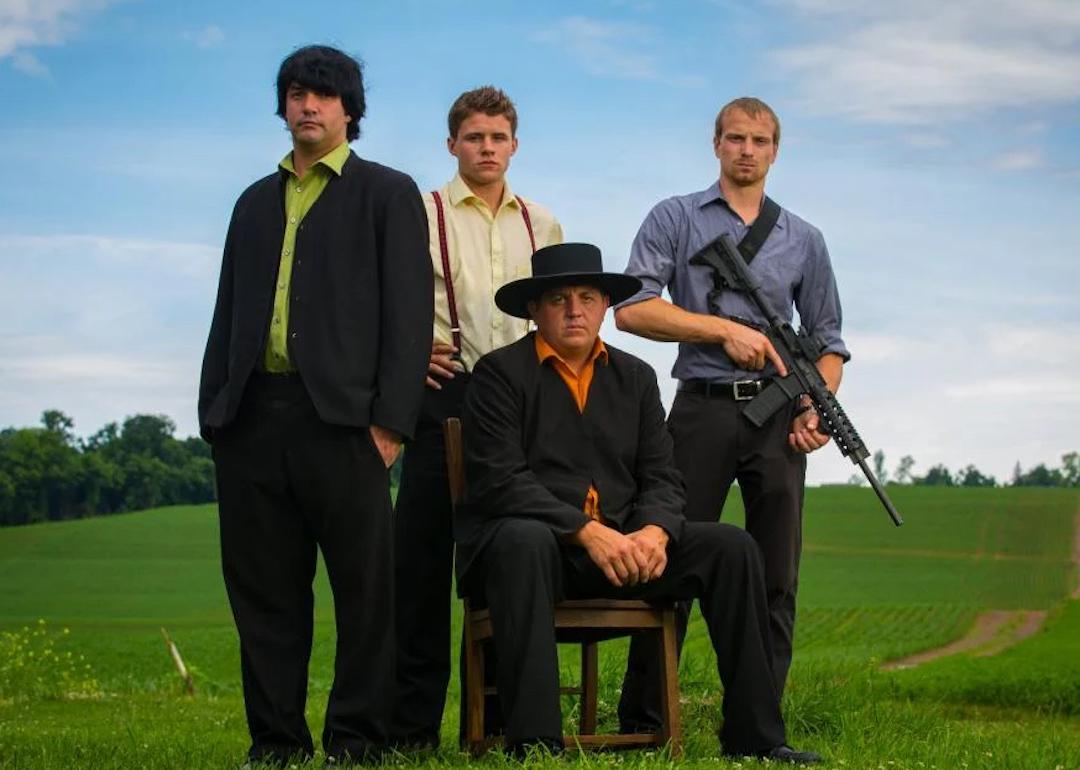Alvin, Caleb, Levi, and Jolin from the maligned Discovery Channel reality series 'Amish Mafia.'