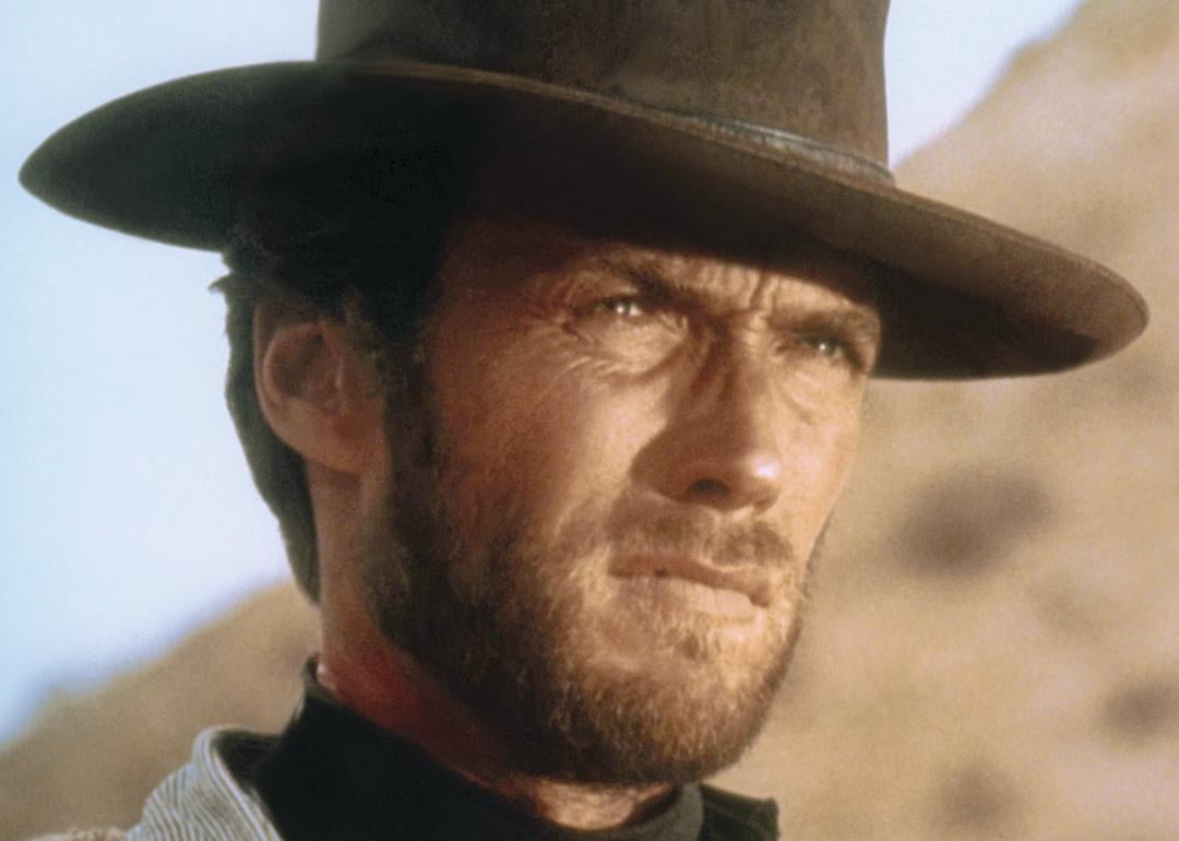 American actor and director Clint Eastwood on the set of 'For a Few Dollars More.'