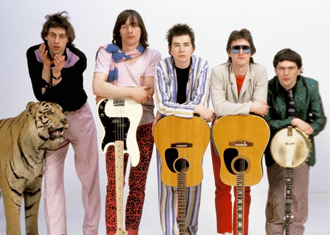 Bob Geldof, Garry Roberts, Johnnie Fingers, Gerry Cott, and Pete Briquette of Boomtown Rats.