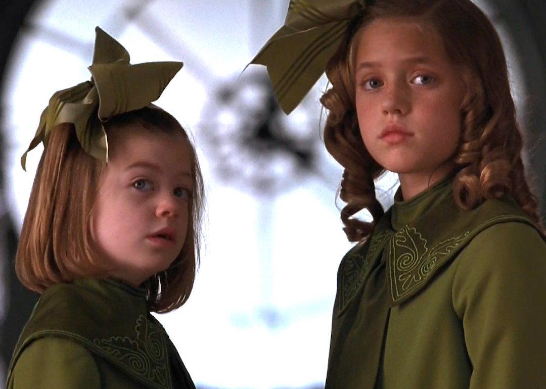 Child actors Kelsey Mulrooney and Liesel Matthews in the 1995 movie 'The Little Princess.'