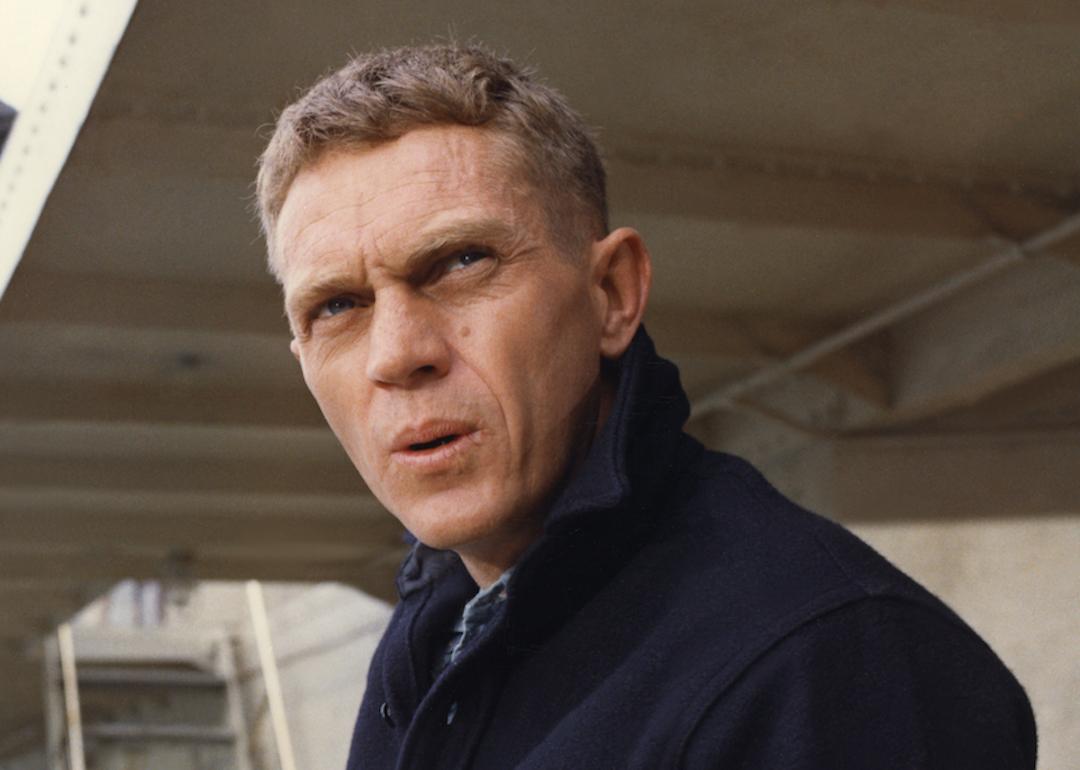Actor Steve McQueen on the set of 'The Sand Pebbles.'