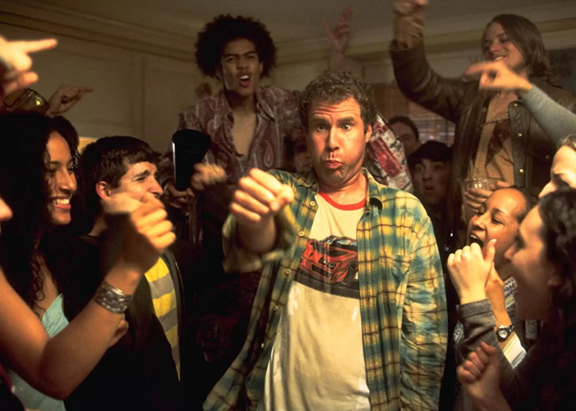 Actor Will Ferrell at a college party in the movie 'Old School.'