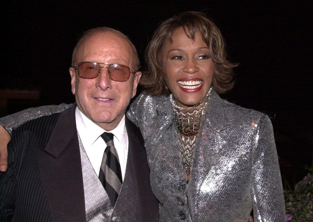 Clive Davis and Whitney Houston at the Private House in Los Angeles, California in 2000.