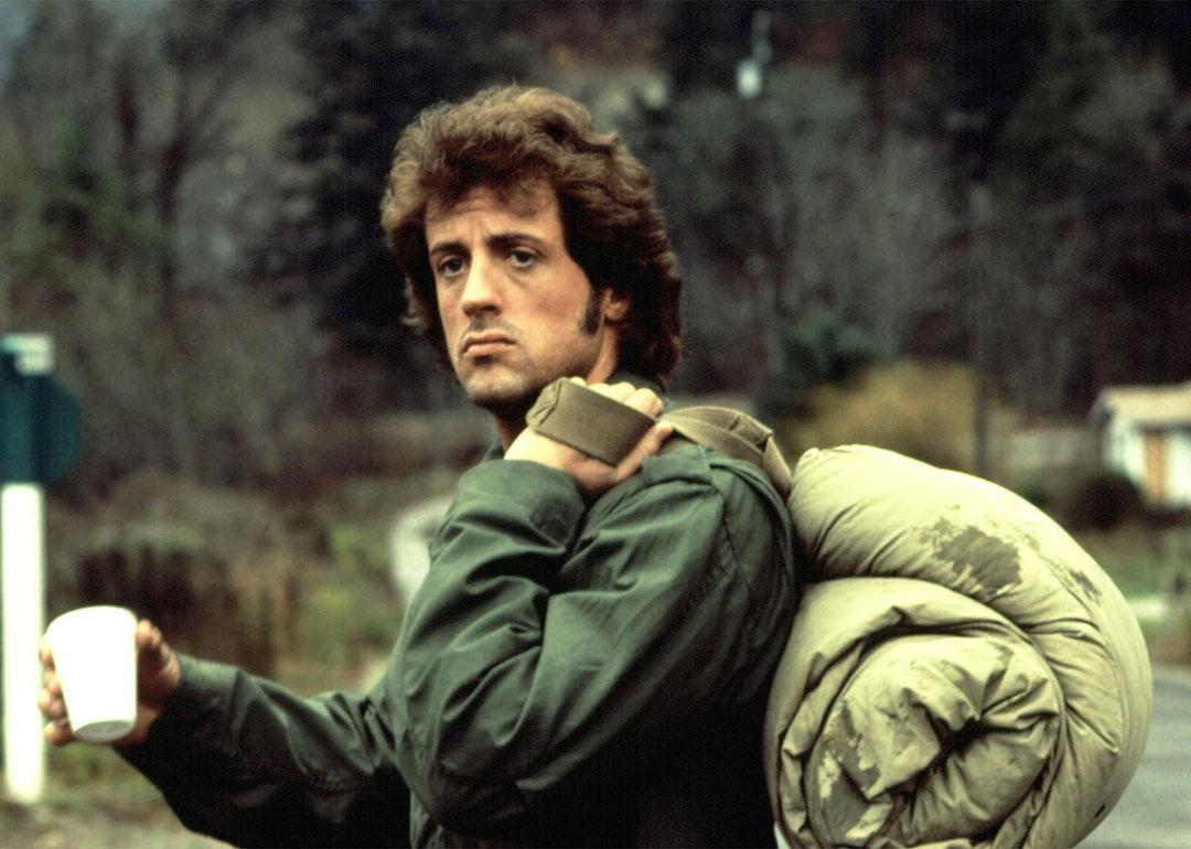 Actor Sylvester Stallone in the 1982 Vietnam War movie 'First Blood.'