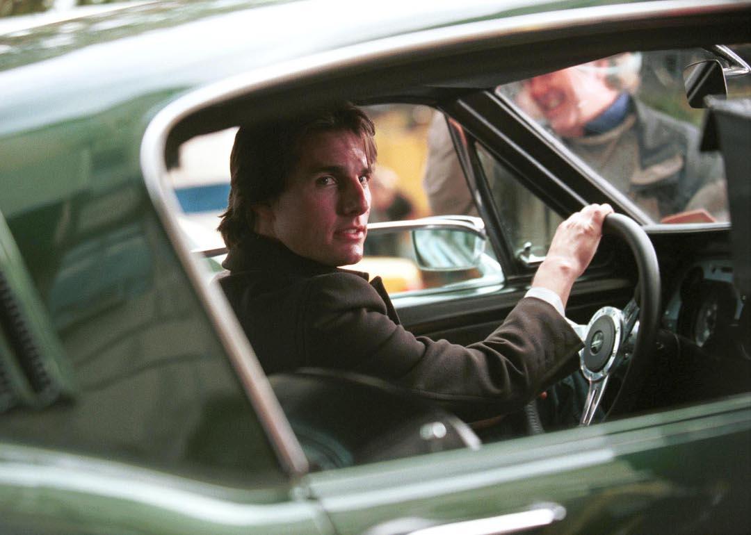 Actor Tom Cruise drives a Fastback Mustang November 7, 2000 in New York City while shooting 'Vanilla Sky.'