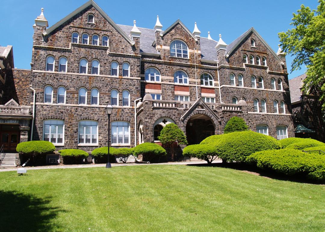 An old stone building at Moravian College in Bethlehem, Pennsylvania.