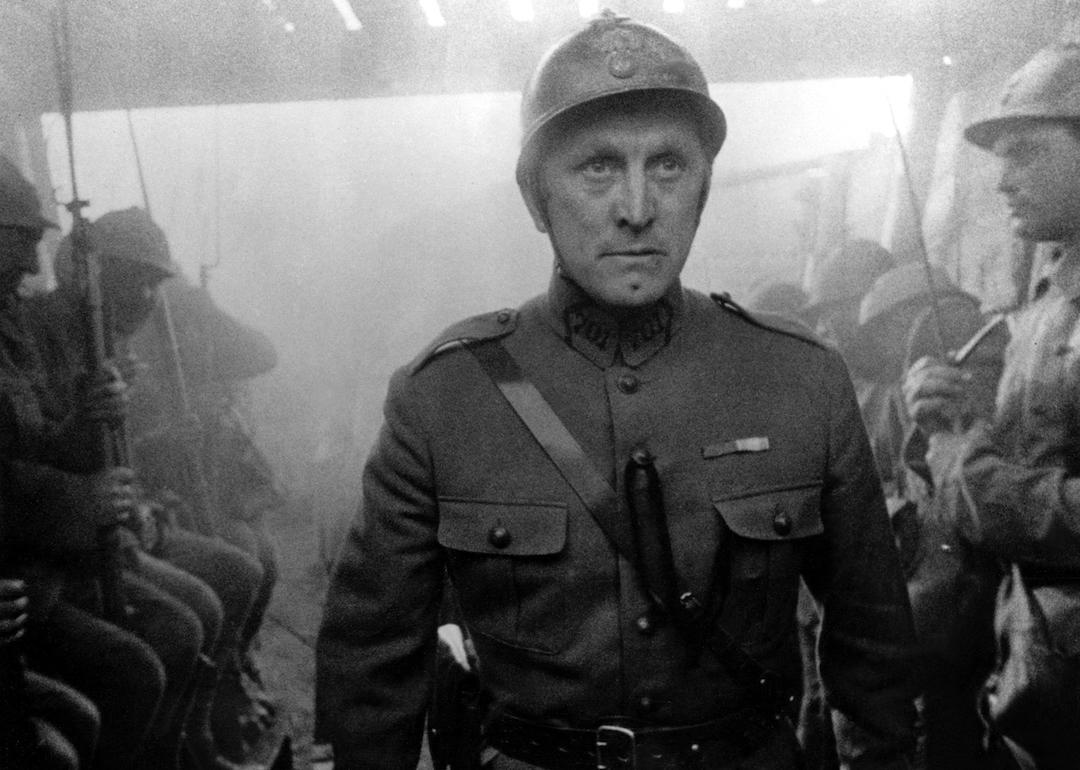 Kirk Douglas in a scene from the 1957 film 'Paths of Glory.'