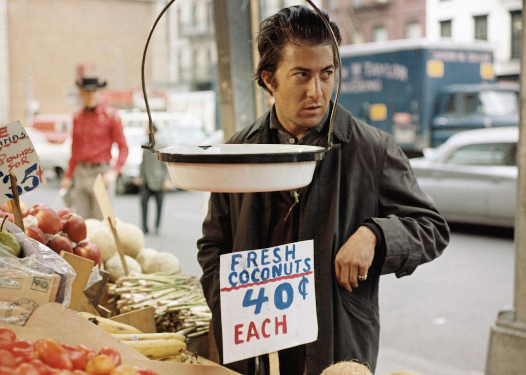 Actor Dustin Hoffman as 'Ratso' Rizzo in a scene from director John Schlesinger's 1969 film 'Midnight Cowboy.'