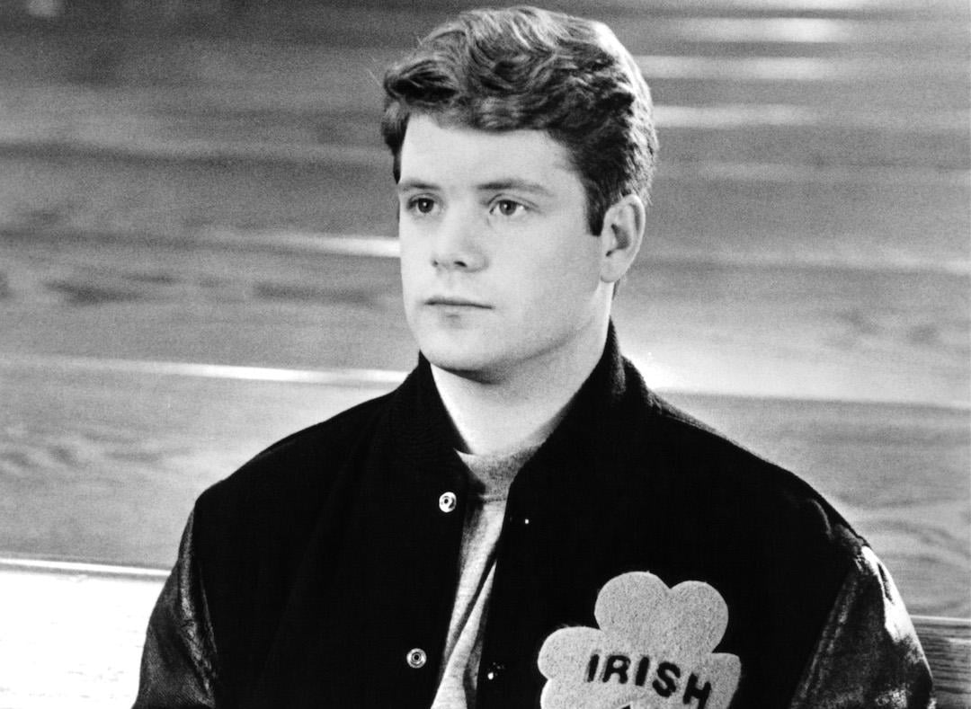 Actor Sean Astin as the title character of the college football movie 'Rudy.'