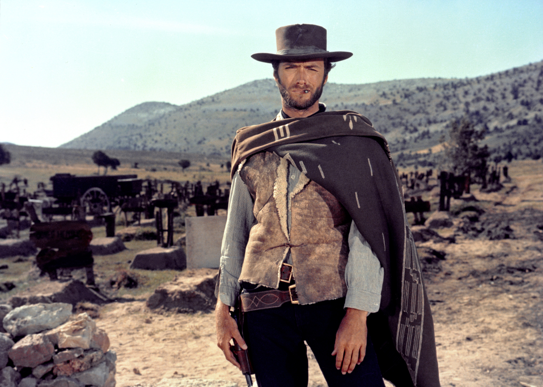 Clint Eastwood on the set of " The Good, The Bad and The Ugly"