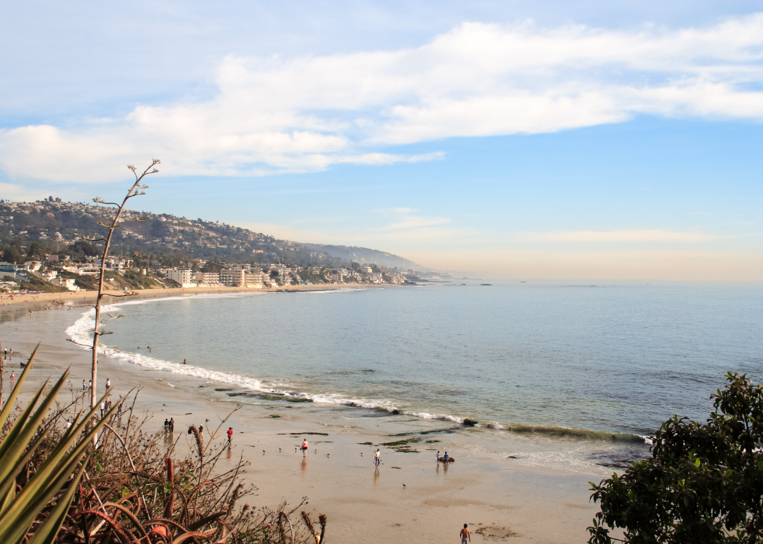 Seaside beach in Laguna Beach, California.