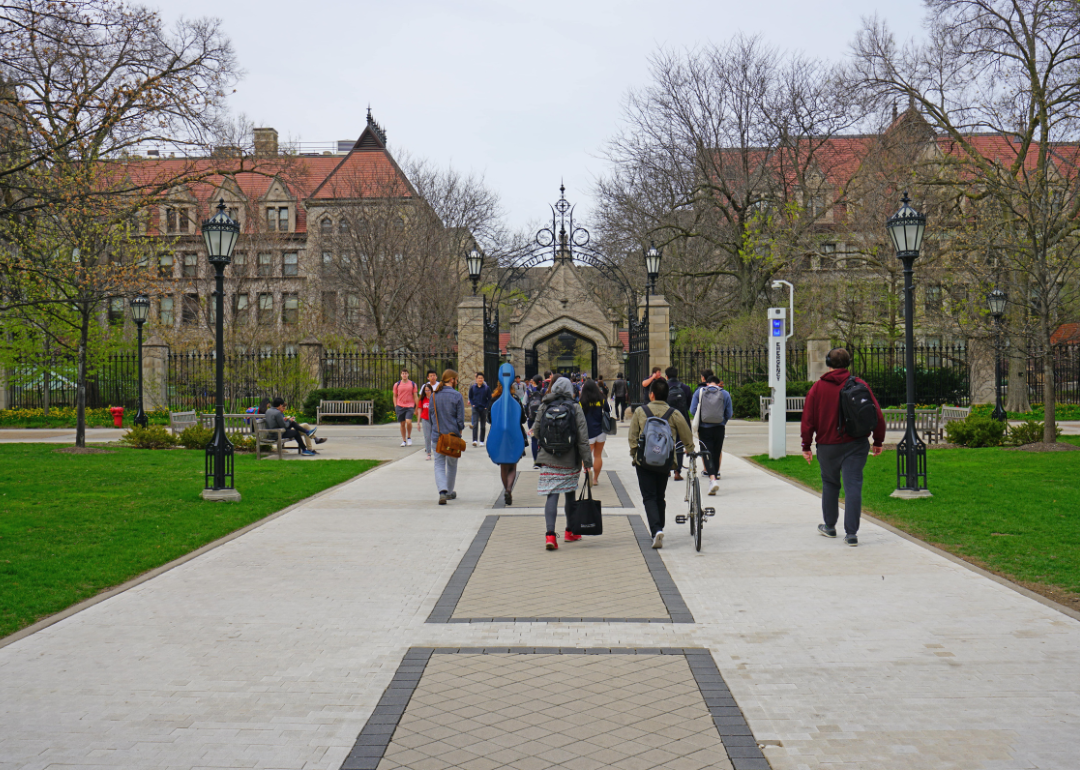 The Gothic campus of the University of Chicago.