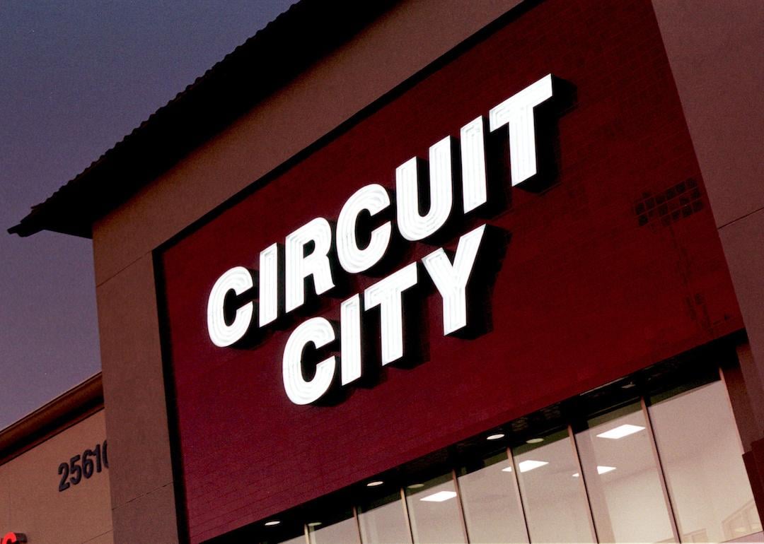 The exterior of a Circuit City retail store located in Santa Clarita, California.