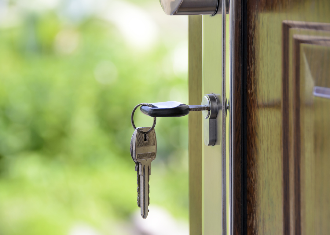 A key in a door