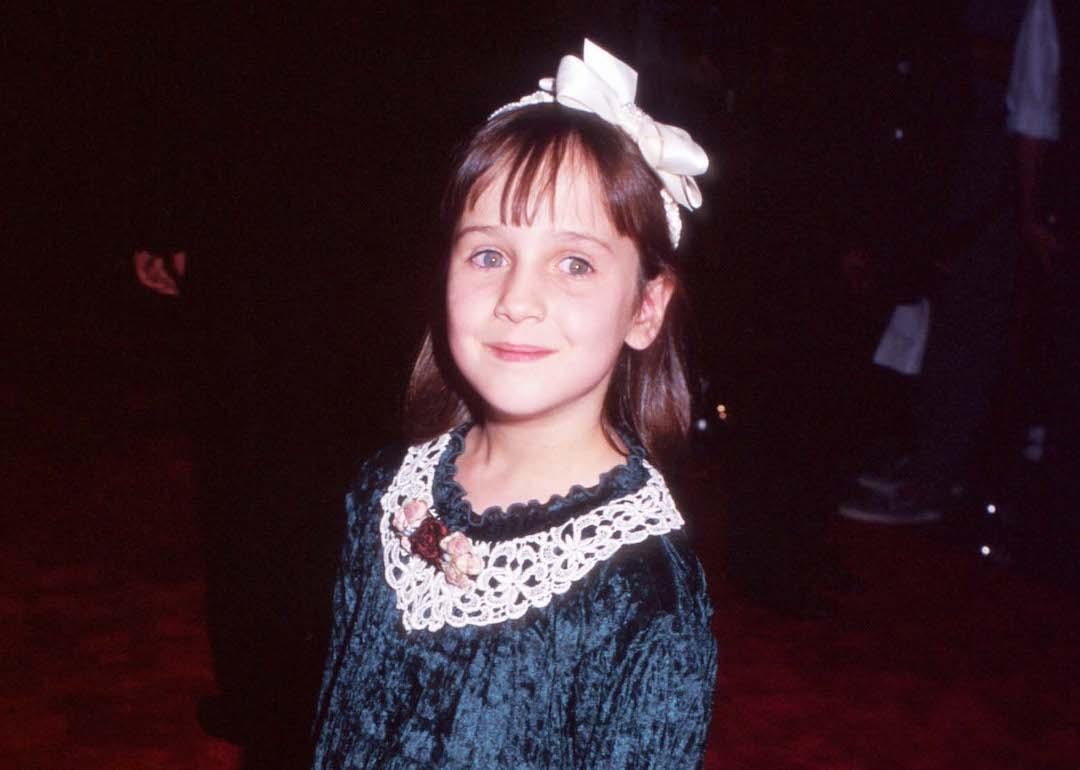 Child actor Mara Wilson attends the premiere of the film "Get Shorty" on Oct. 12, 1995 in Los Angeles.