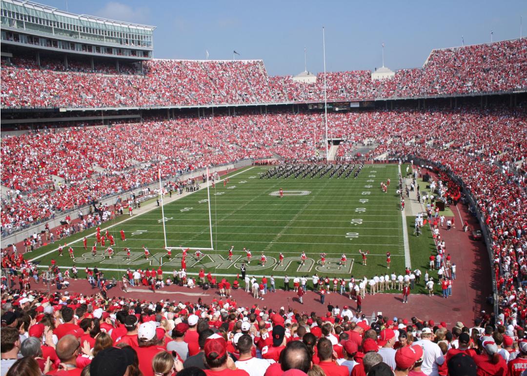 Which is the biggest NFL stadium? Determining top 5 stadiums with largest  capacity