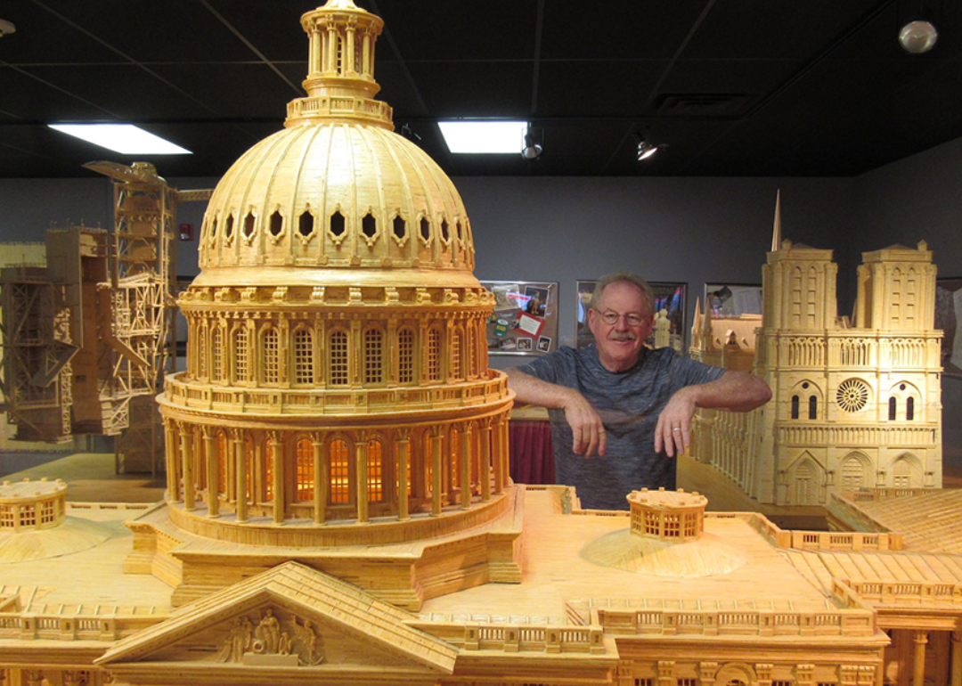 Some of Pat Acton’s creations, housed in the museum, include the U.S. Capitol and Notre Dame Cathedral.