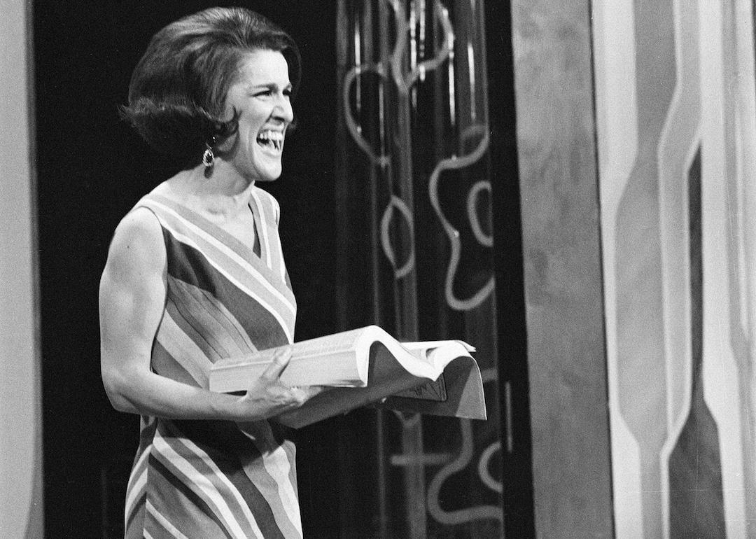 Comedian and actor Ruth Buzzi on 'Rowan & Martin's Laugh-In,' an American sketch comedy television program on the NBC, in 1969.
