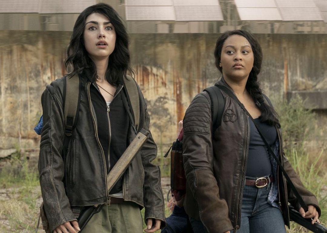 Actors Alexa Mansour and Aliyah Royale in 'The Walking Dead: World Beyond.'