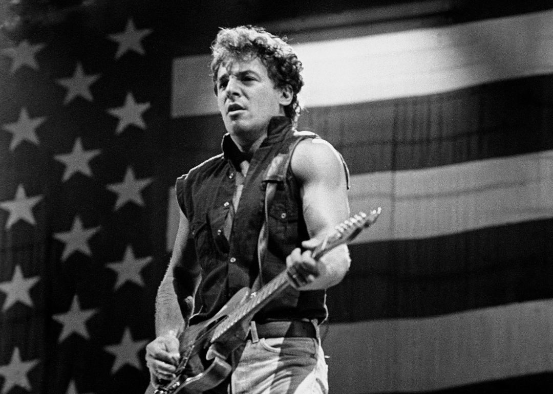Bruce Springsteen performing at the Oakland Coliseum on the Born in the U.S.A. tour on September 19 1985.