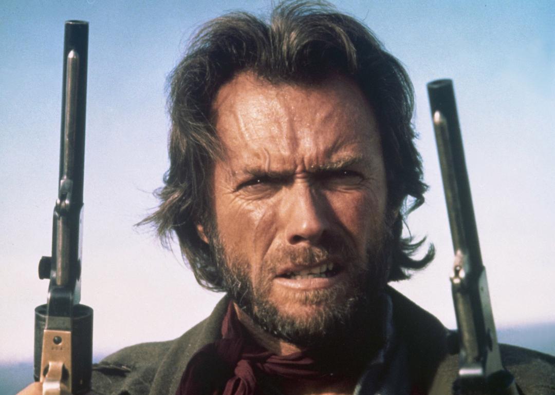 Actor and director Clint Eastwood on the set of his movie 1956 'The Outlaw Josey Wales.'