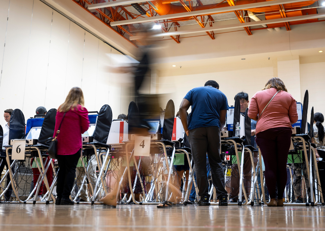 Voters cast their ballots at the West Gray Multiservice Center during Election Day on Tuesday, Nov. 7, 2023, in Houston.
