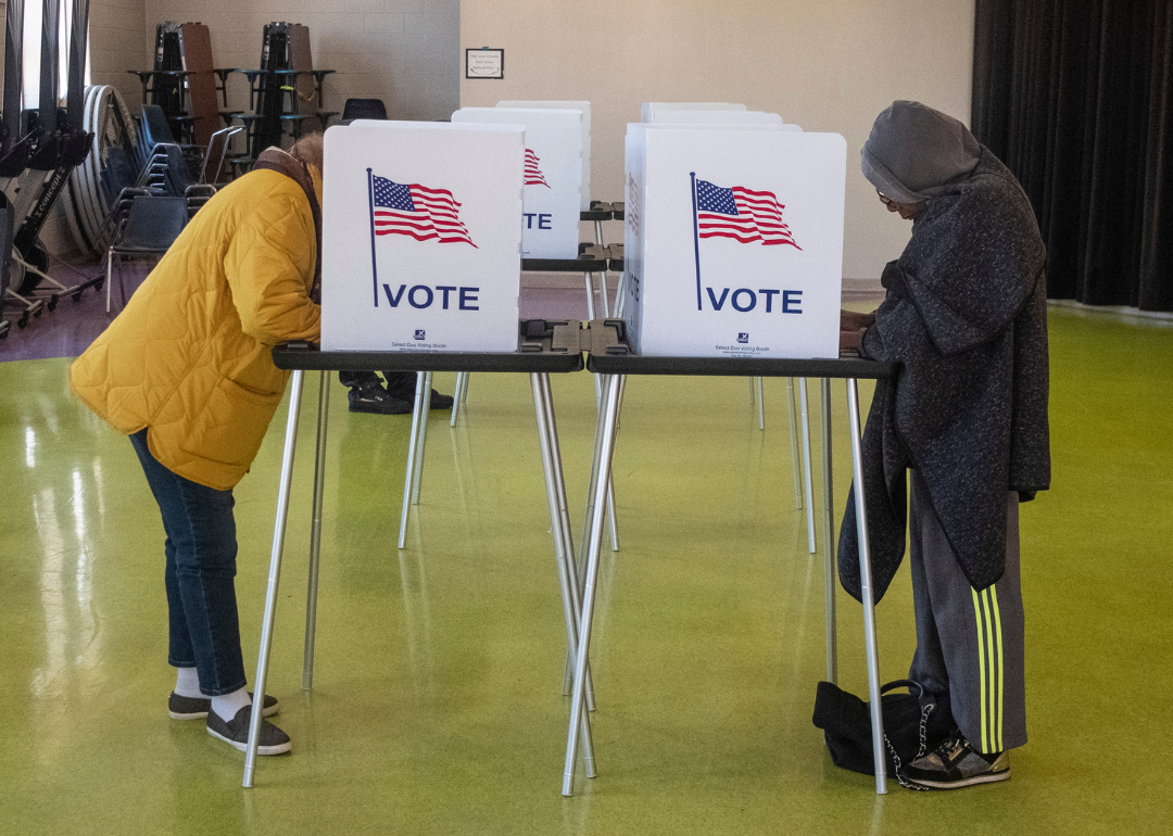 Voters cast their ballots at a polling station in Detroit. Americans made their ways to the polls on Tuesday, November 8, 2022, to vote in the heated midterm elections.