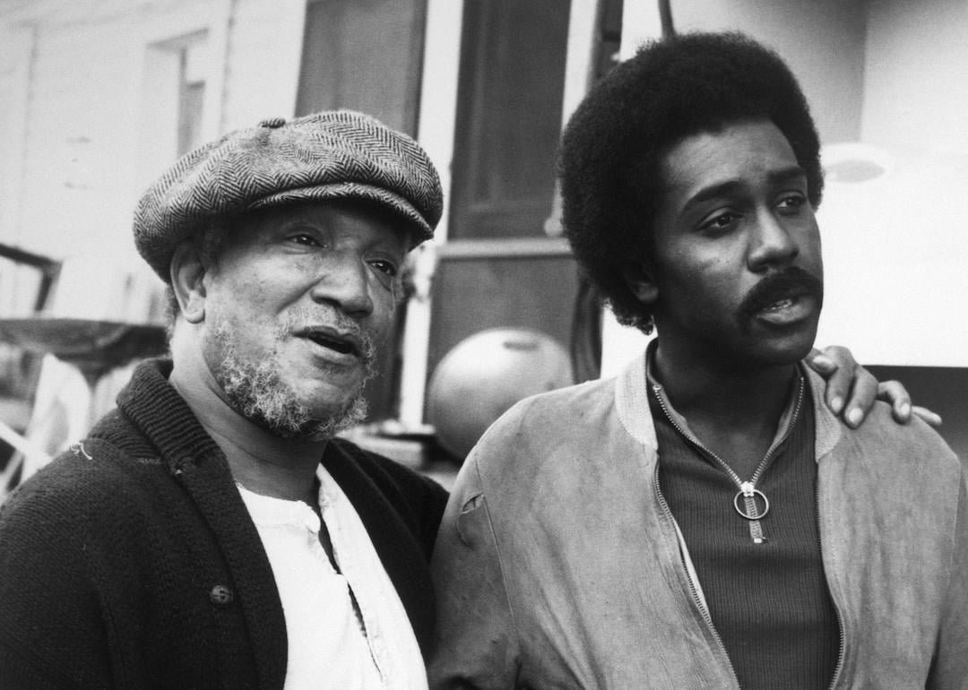 Actors Redd Foxx and Demond Wilson, co-stars of the TV series 'Sanford and Son,' in 1972.