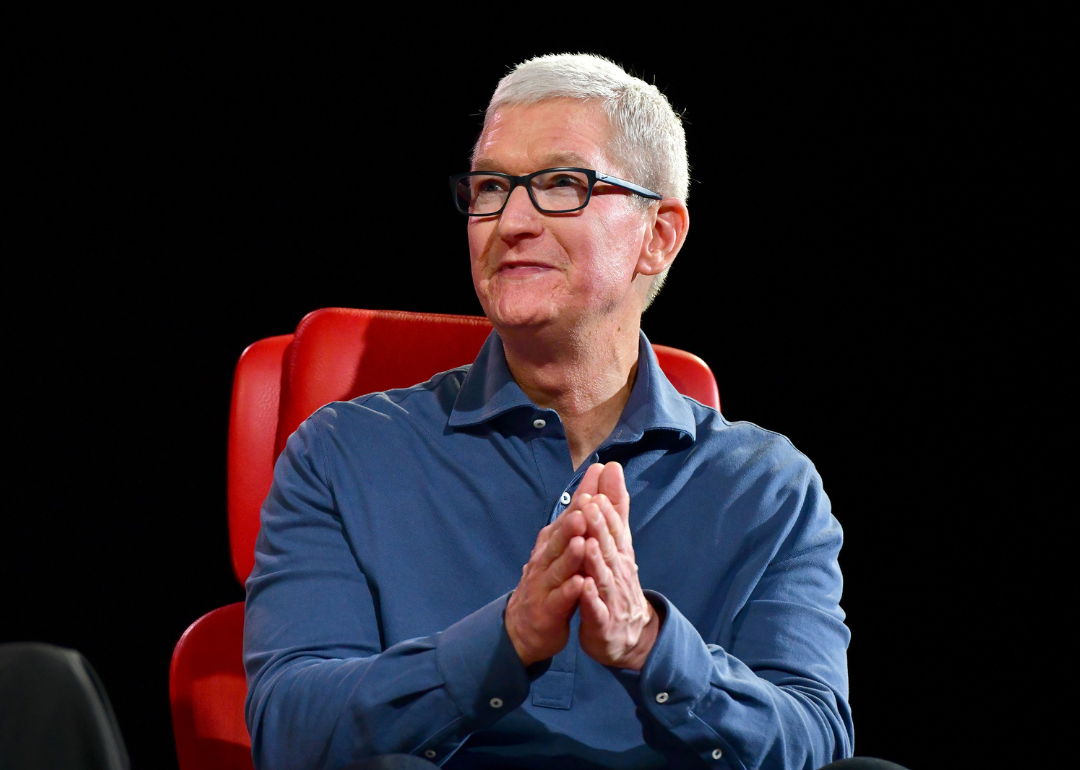  Chief Executive Officer of Apple Tim Cook speaks onstage during Vox Media's 2022 Code Conference - Day 2 on September 07, 2022 in Beverly Hills, California.