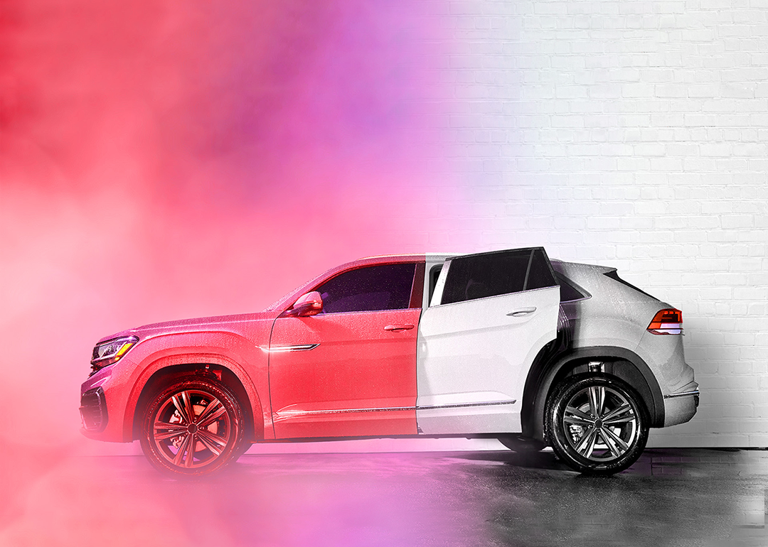 photo illustration of a car with pink for representing Taylor Swift effect