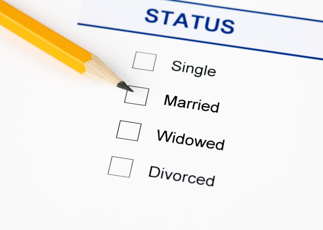form with boxes for marital status
