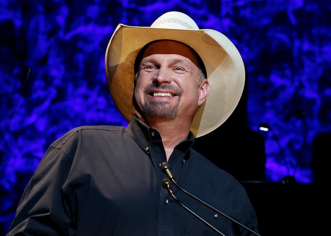 Garth Brooks speaks onstage at the class of 2022 Medallion Ceremony at Country Music Hall of Fame and Museum on Oct. 16, 2022 in Nashville, Tennessee.