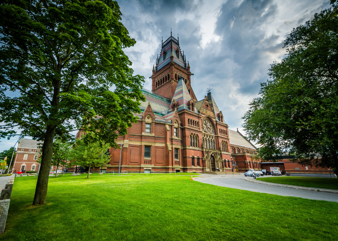 The Harvard Memorial Hall, at Harvard University, in Cambridge, Massachusetts.