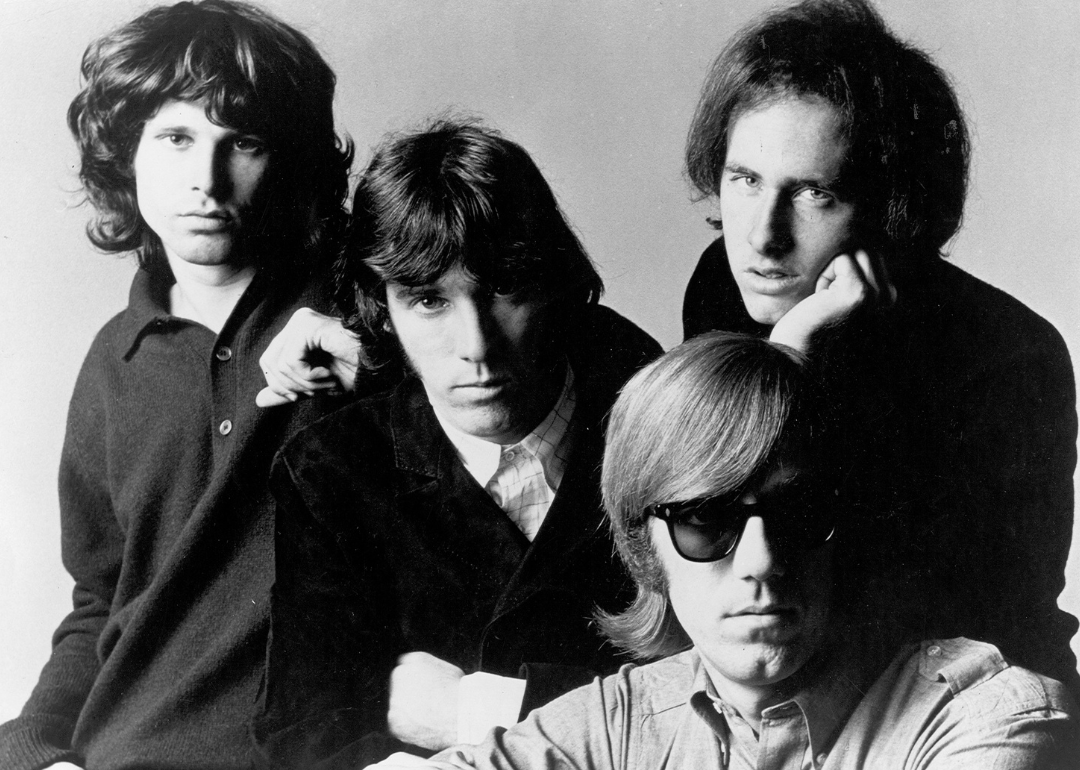 Portrait of members of the band The Doors, circa 1970