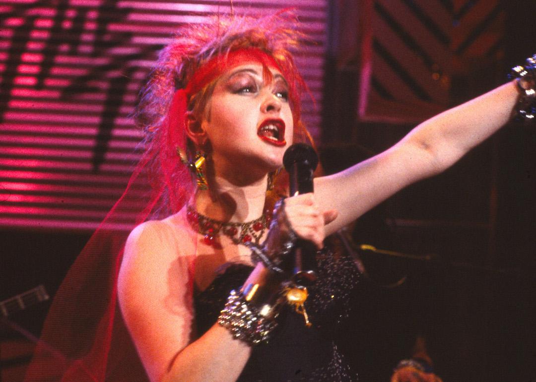 Cyndi Lauper performing in 1984.