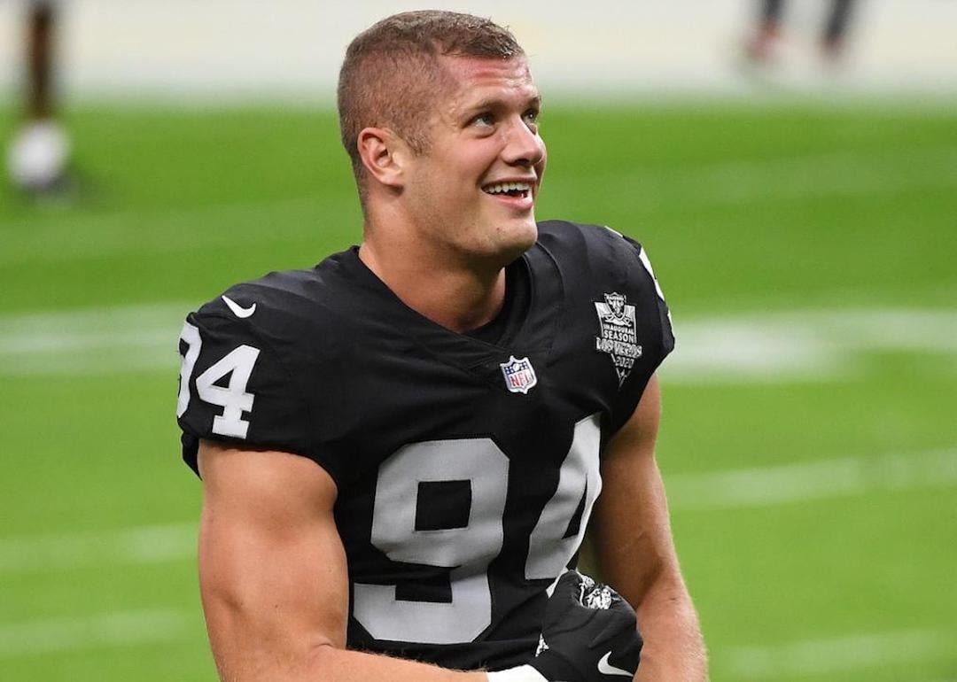 Carl Nassib of the Las Vegas Raiders