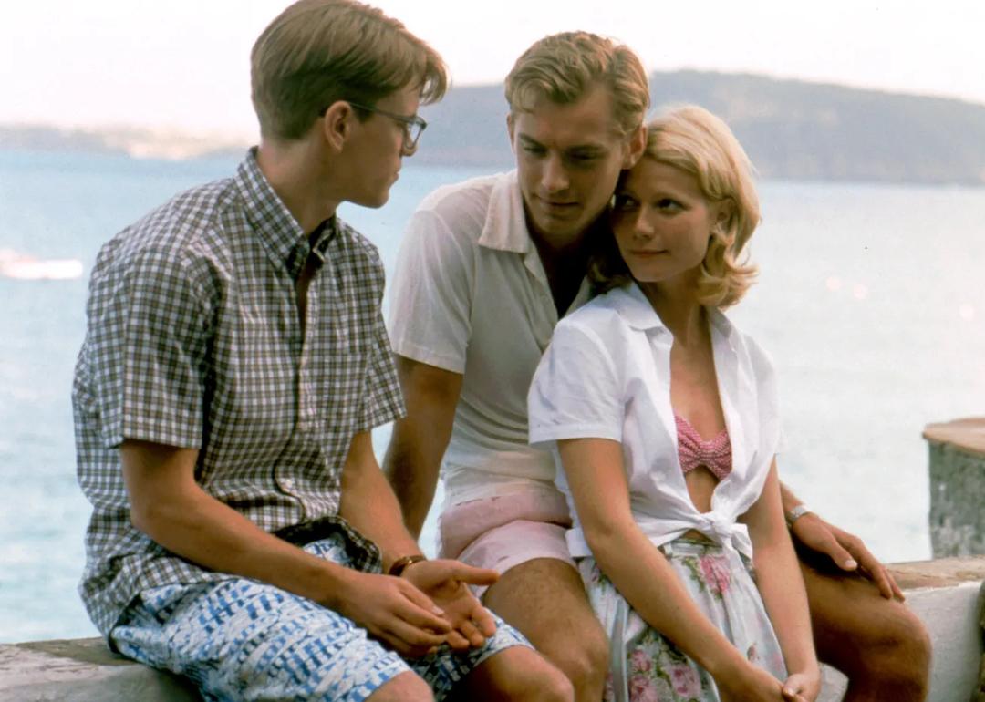 Matt Damon, Jude Law, and Gwyneth Paltrow in the 1999 movie 'The Talented Mr. Ripley,' which is trending on streaming services.