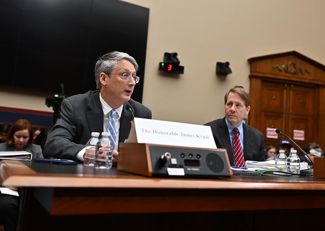 James Kvaal of the U.S. Department of Education makes opening statements during a subcommittee on Higher Education and Workforce Development Hearing in Washington, D.C.
