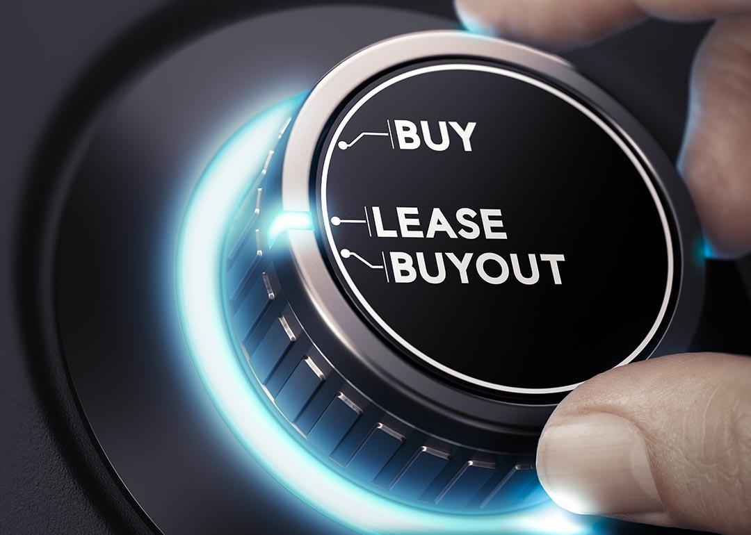 Push car ignition with edited settings including "Buy," "Lease," and "Buyout" to show different concepts of what to do with leased car.