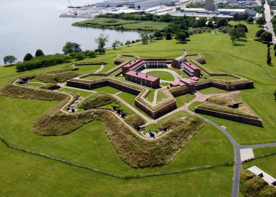 Fort McHenry National Monument and Historic Shrine in Baltimore, Maryland.