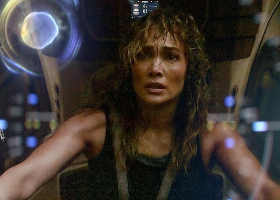 Actor Jennifer Lopez in the 2024 Netflix movie 'Atlas.'